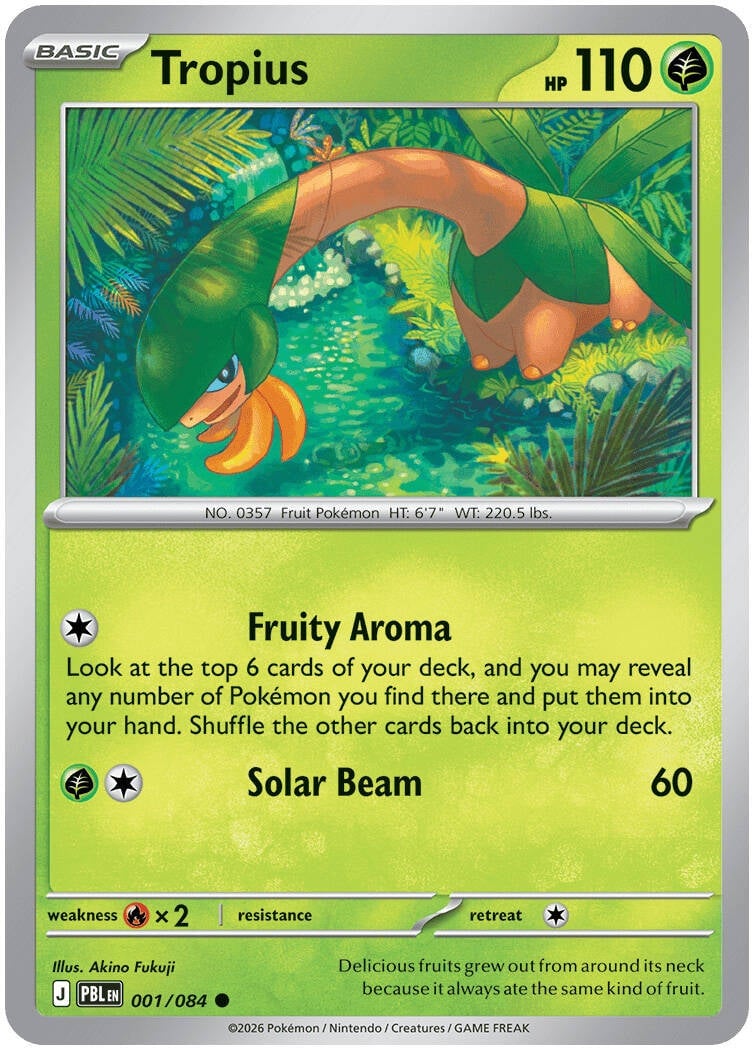 Tropius 001/084 - POKEMON MEGA EVOLUTION: PITCH BLACK - Pokemon Single Card