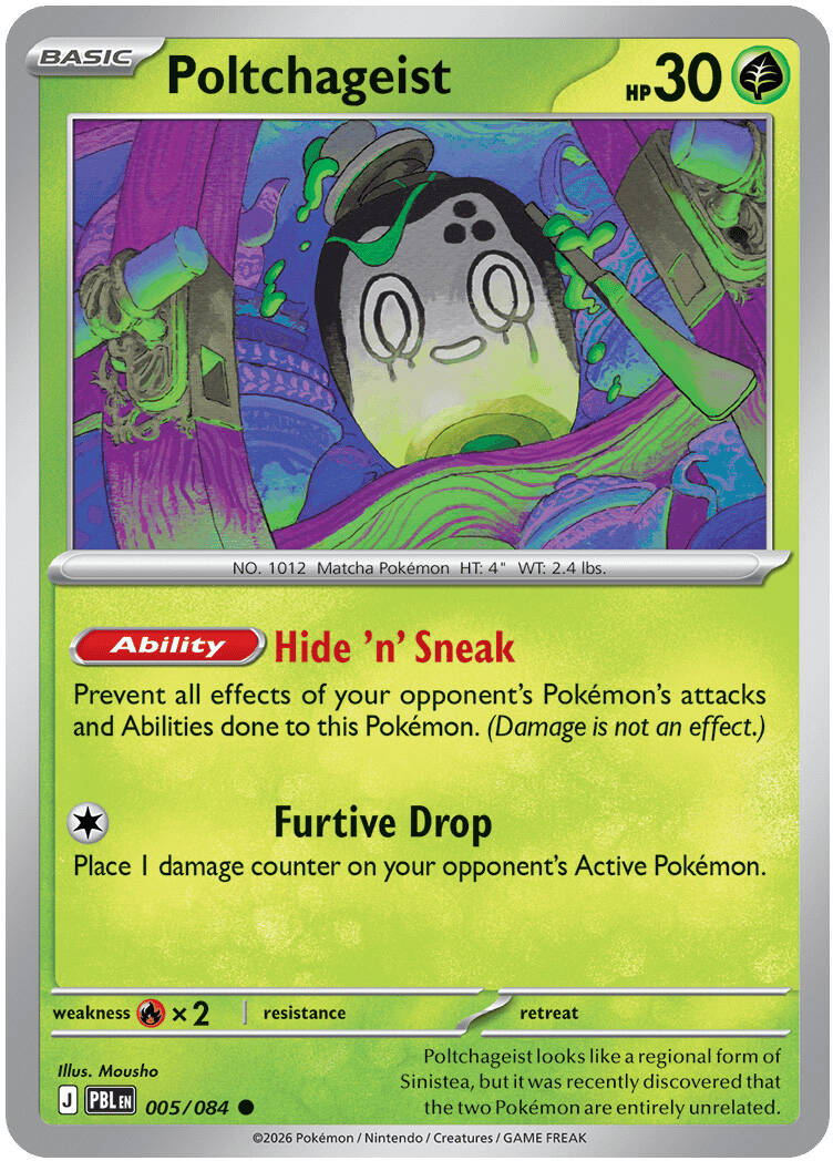 Poltchageist 005/084 - POKEMON MEGA EVOLUTION: PITCH BLACK - Pokemon Single Card