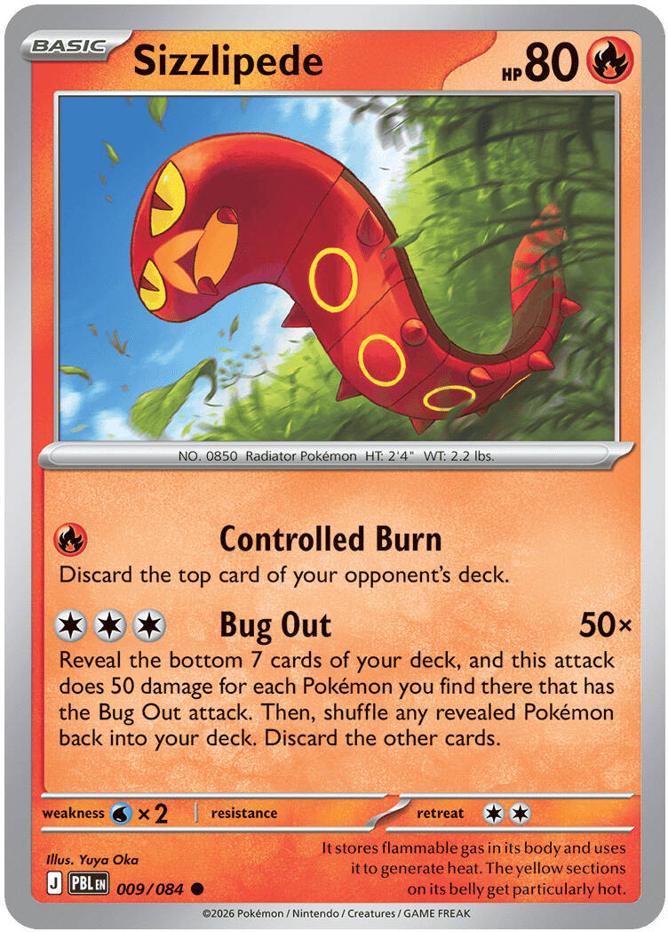 Sizzlipede 009/084 - POKEMON MEGA EVOLUTION: PITCH BLACK - Pokemon Single Card