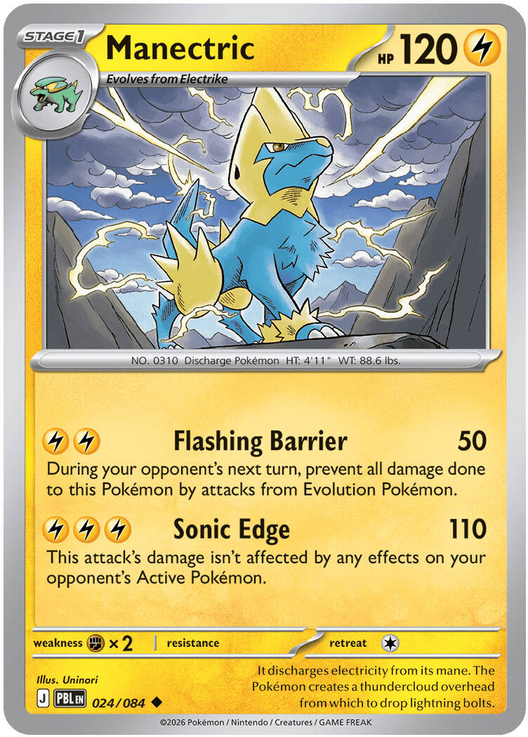 Manectric 024/084 - POKEMON MEGA EVOLUTION: PITCH BLACK - Pokemon Single Card