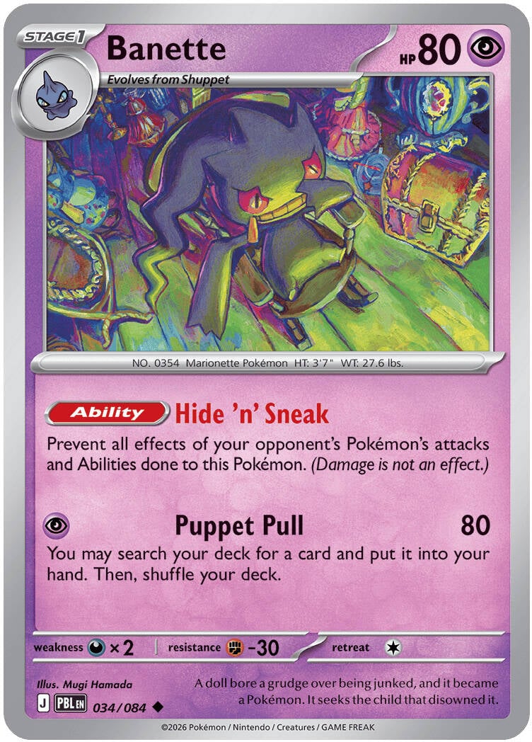 Banette 034/084 - POKEMON MEGA EVOLUTION: PITCH BLACK - Pokemon Single Card