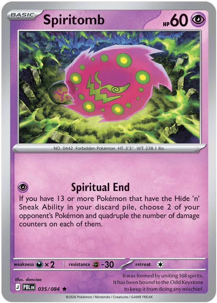 Spiritomb 035/084 - POKEMON MEGA EVOLUTION: PITCH BLACK - Pokemon Single Card