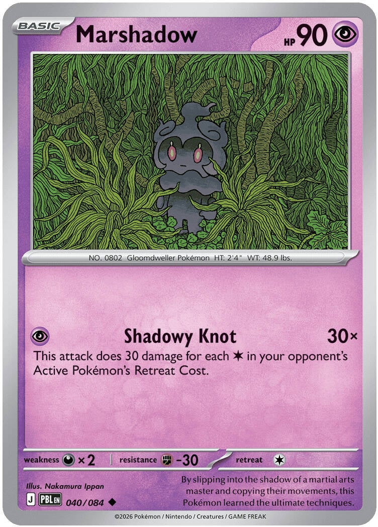 Marshadow 040/084 - POKEMON MEGA EVOLUTION: PITCH BLACK - Pokemon Single Card