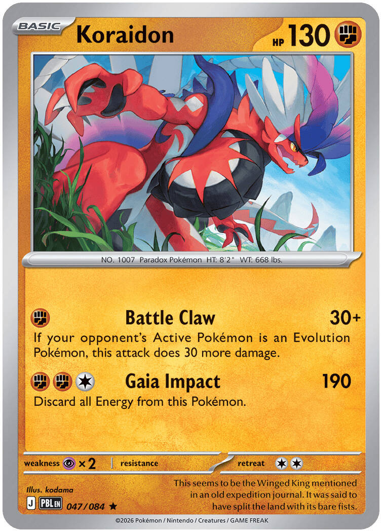 Koraidon 047/084 - POKEMON MEGA EVOLUTION: PITCH BLACK - Pokemon Single Card