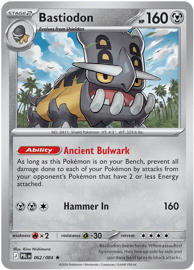 Bastiodon 062/084 - POKEMON MEGA EVOLUTION: PITCH BLACK - Pokemon Single Card