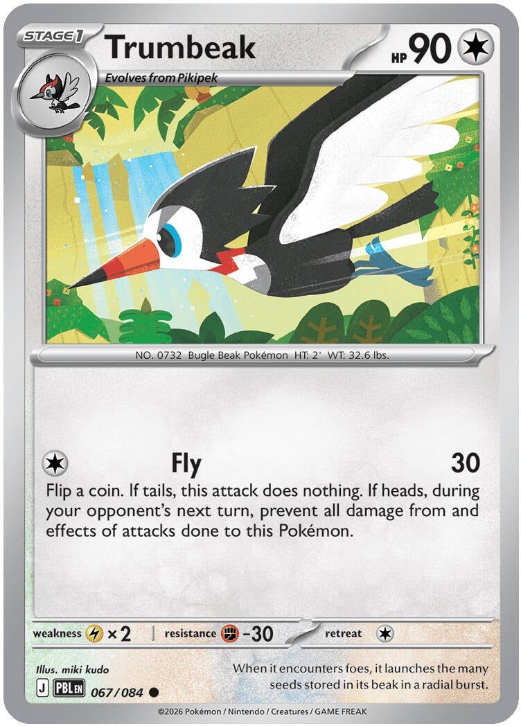 Trumbeak 067/084 - POKEMON MEGA EVOLUTION: PITCH BLACK - Pokemon Single Card