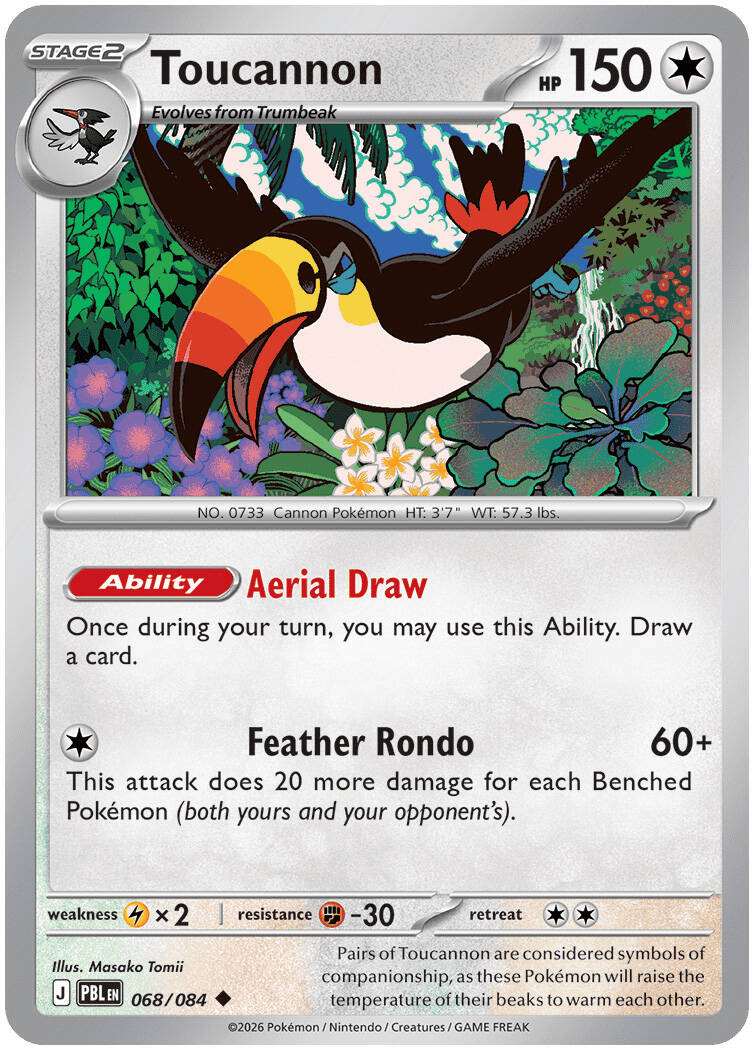 Toucannon 068/084 - POKEMON MEGA EVOLUTION: PITCH BLACK - Pokemon Single Card