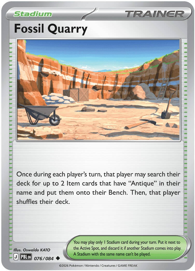 Fossil Quarry 076/084 - POKEMON MEGA EVOLUTION: PITCH BLACK - Pokemon Single Card