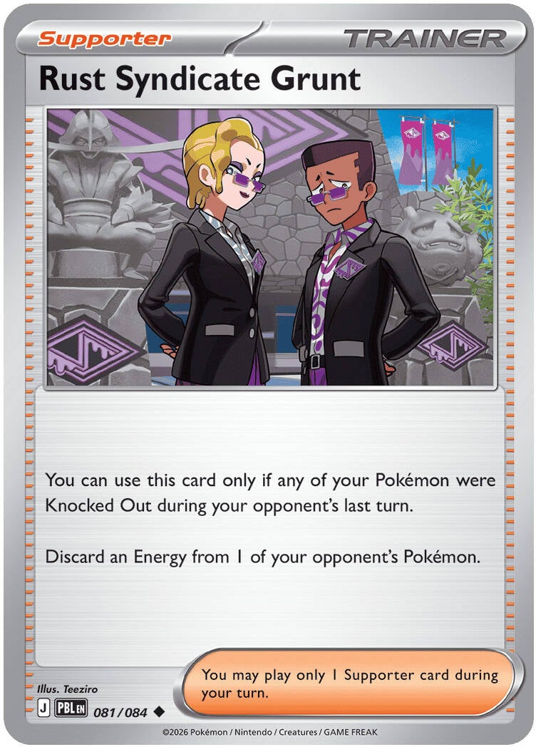 Rust Syndicate Grunt 081/084 - POKEMON MEGA EVOLUTION: PITCH BLACK - Pokemon Single Card