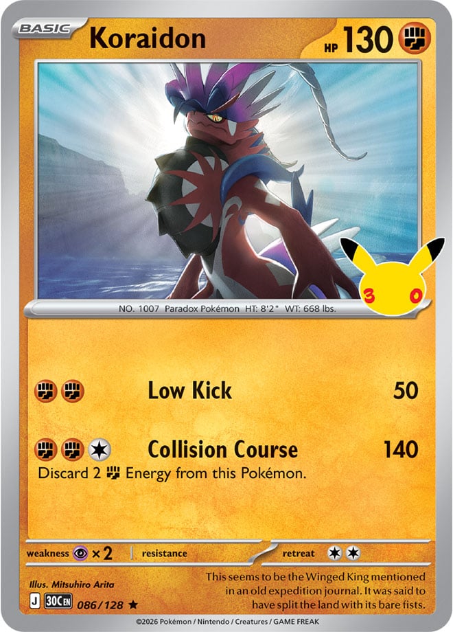 Koraidon 086/128 - POKEMON: 30TH CELEBRATION - Pokemon Single Card