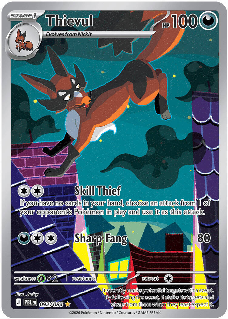 Thievul 092/084 - POKEMON MEGA EVOLUTION: PITCH BLACK - Pokemon Single Card