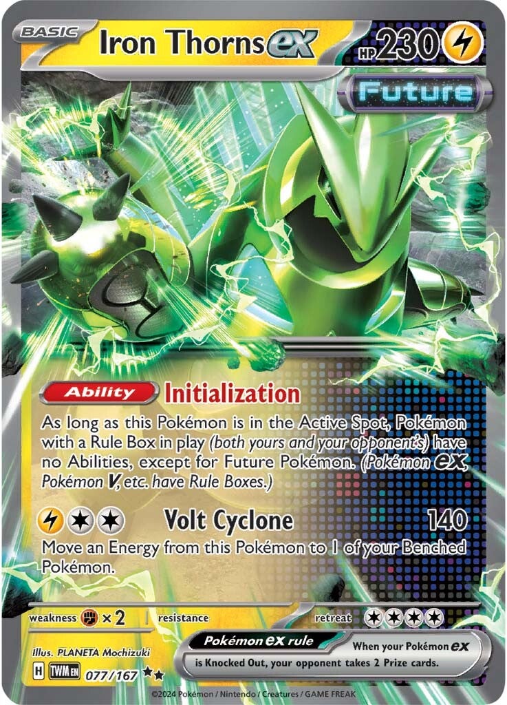 077/167 Iron Thorns ex - SCARLET AND VIOLET: TWILIGHT MASQUERADE - Pokemon Single Card