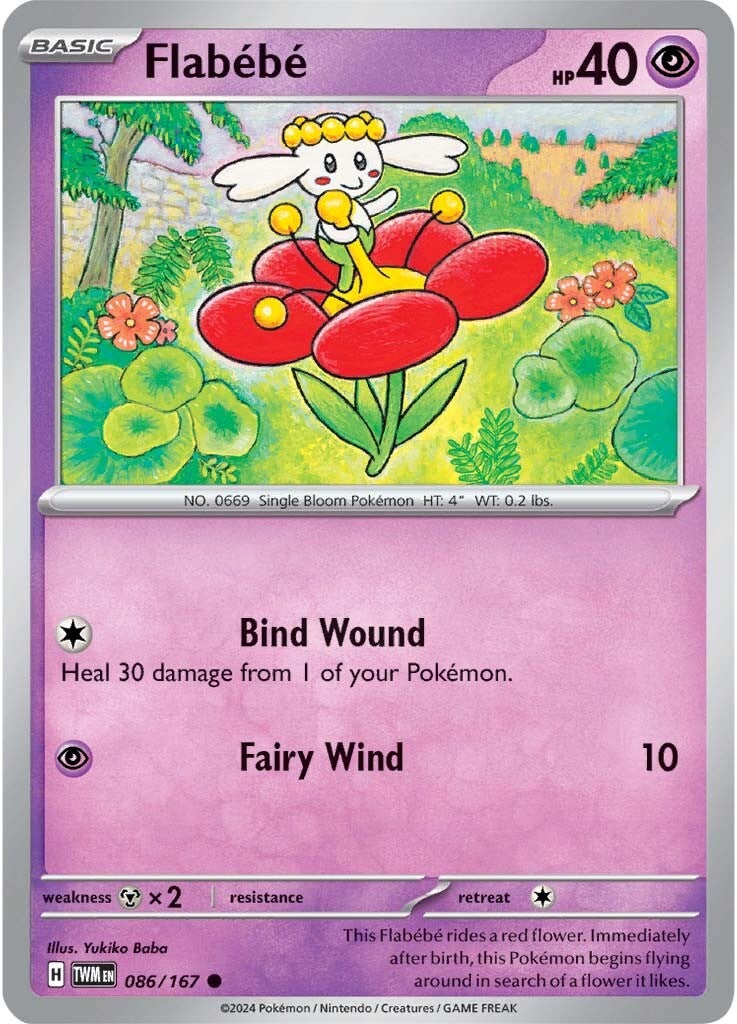 086/167 Flabébé - SCARLET AND VIOLET: TWILIGHT MASQUERADE - Pokemon Single Card