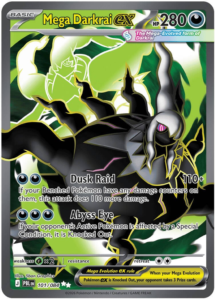 Mega Darkrai ex 101/084 - POKEMON MEGA EVOLUTION: PITCH BLACK - Pokemon Single Card