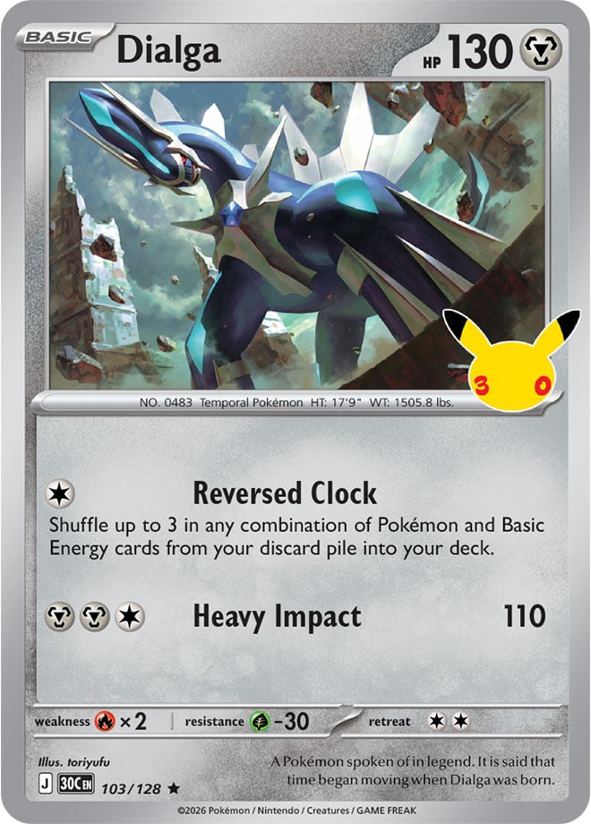 Dialga 103/128 - POKEMON: 30TH CELEBRATION - Pokemon Single Card