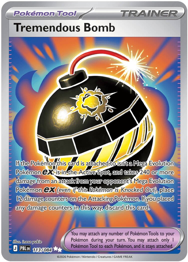 Tremendous Bomb 113/084 - POKEMON MEGA EVOLUTION: PITCH BLACK - Pokemon Single Card