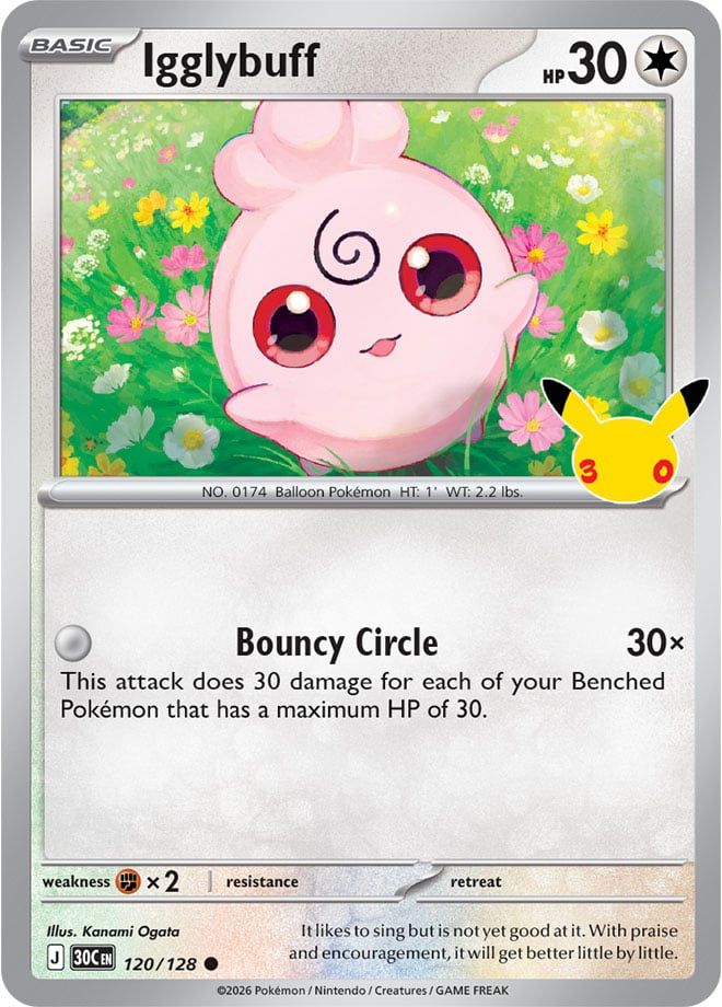 Igglybuff 120/128 - POKEMON: 30TH CELEBRATION - Pokemon Single Card