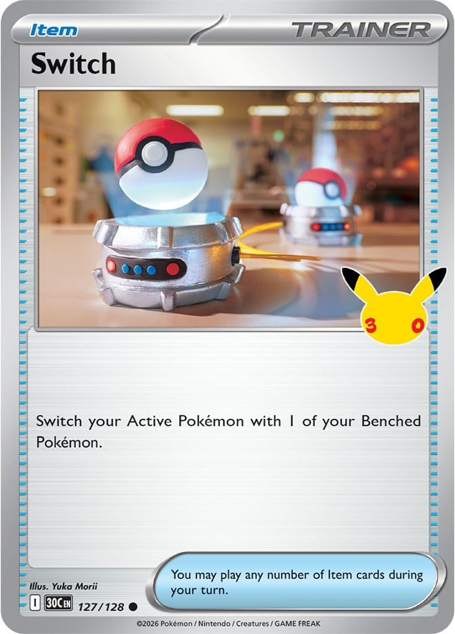 Switch 127/128 - POKEMON: 30TH CELEBRATION - Pokemon Single Card