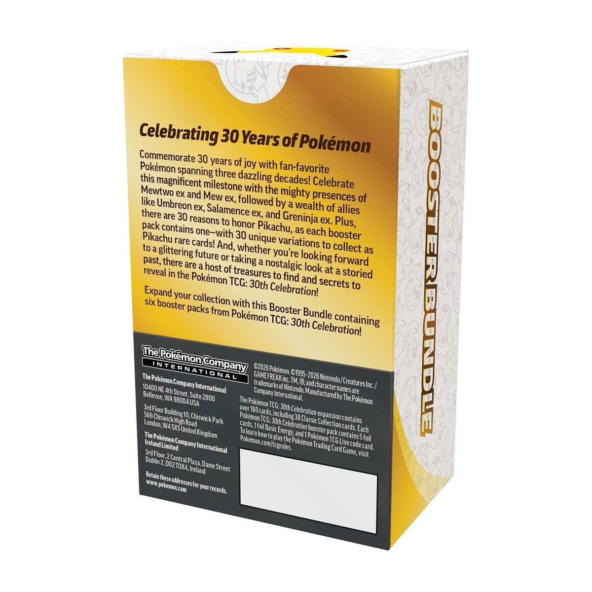 PRE-ORDER Pokémon TCG: 30th Celebration Booster Bundle (6 Packs) (Release date: October 2nd, 2026)
