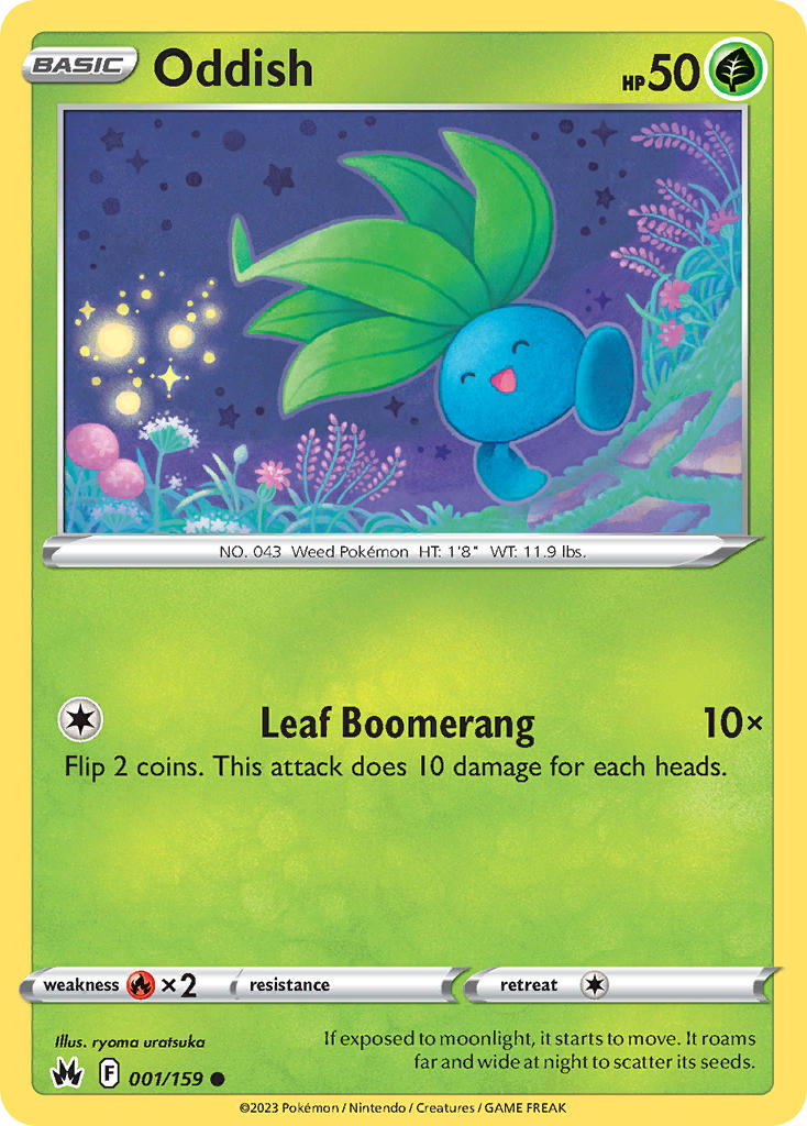 Oddish 001/159 - POKEMON SWORD & SHIELD: CROWN ZENITH - Pokemon Single Card
