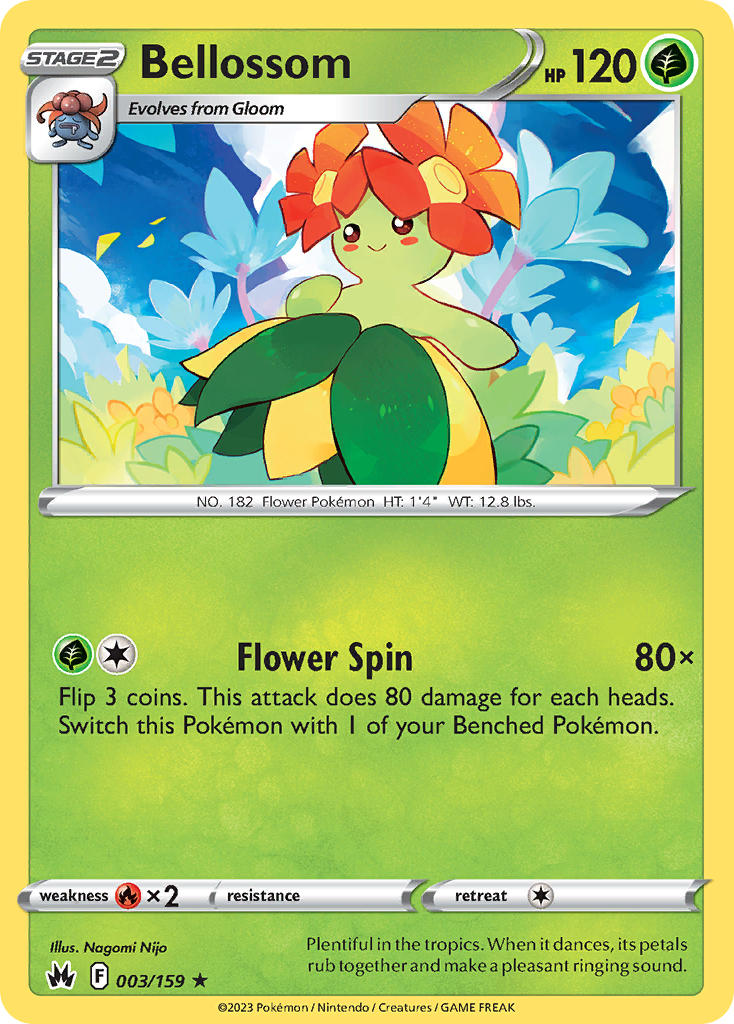 Bellossom 003/159 - POKEMON SWORD & SHIELD: CROWN ZENITH - Pokemon Single Card