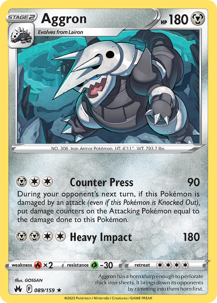 Aggron 089/159 - POKEMON SWORD & SHIELD: CROWN ZENITH