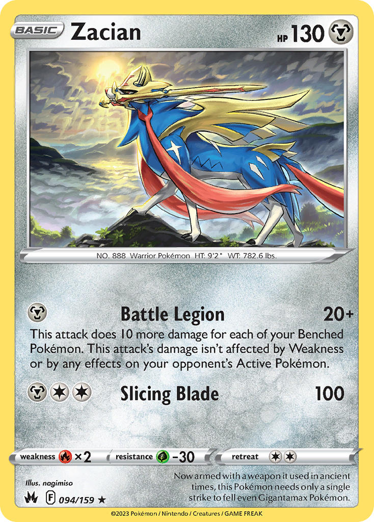 Zacian 094/159 - POKEMON SWORD & SHIELD: CROWN ZENITH