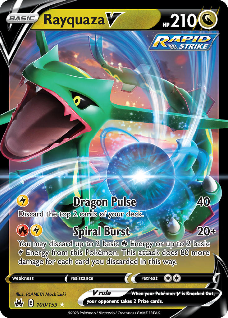 Rayquaza V 100/159 - POKEMON SWORD & SHIELD: CROWN ZENITH