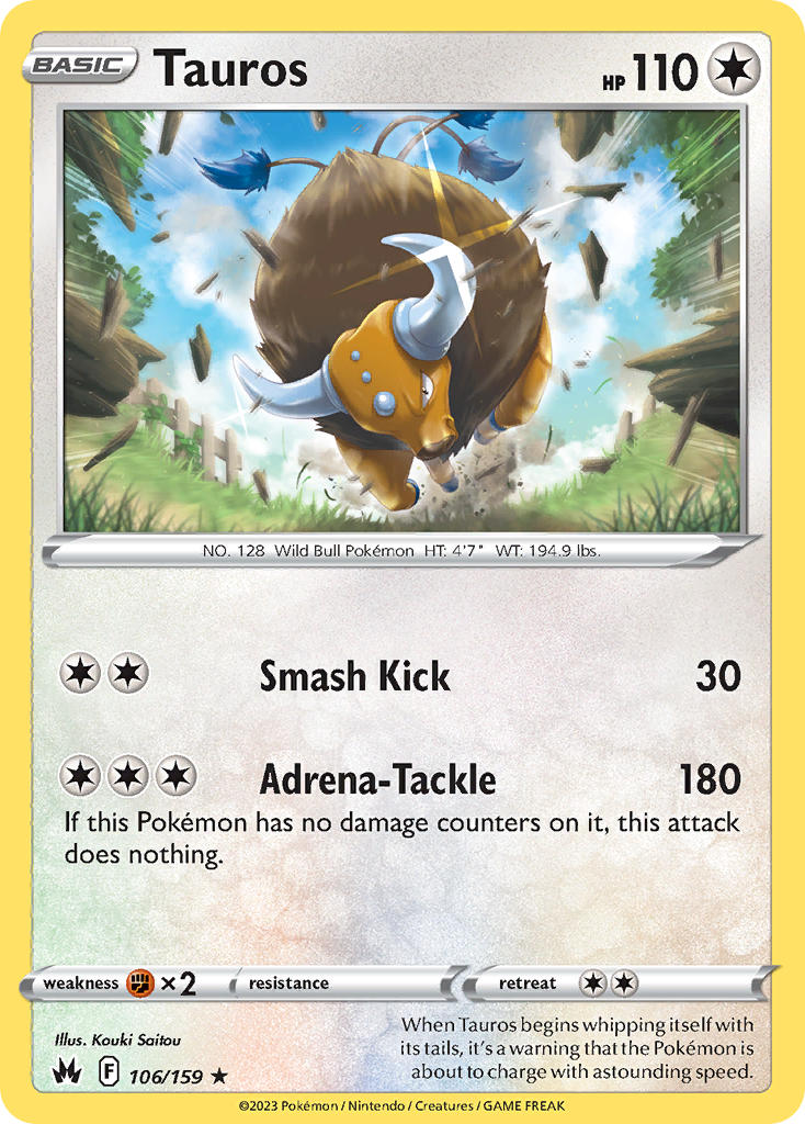 Tauros 106/159 - POKEMON SWORD & SHIELD: CROWN ZENITH