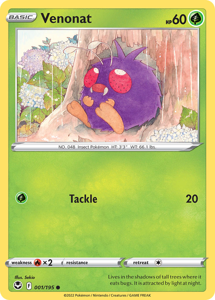 Venonat 001/195 - POKEMON SWORD & SHIELD: SILVER TEMPEST