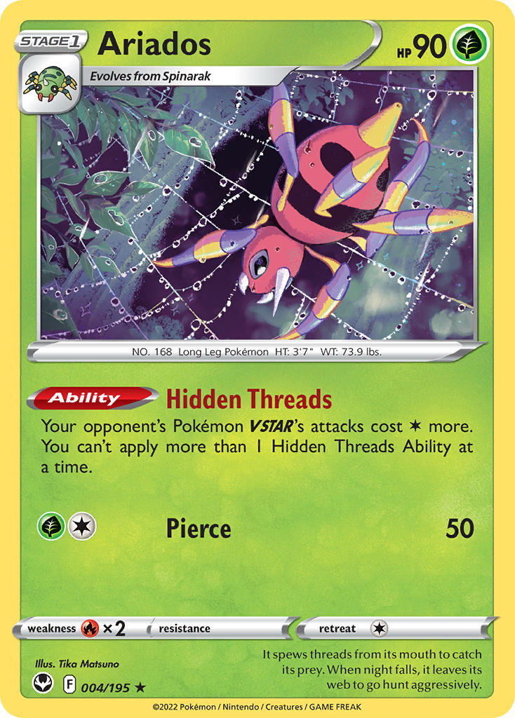 Ariados 004/195 - POKEMON SWORD & SHIELD: SILVER TEMPEST