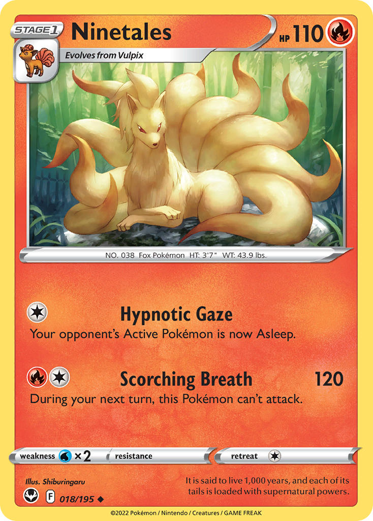 Ninetales 018/195 - POKEMON SWORD & SHIELD: SILVER TEMPEST