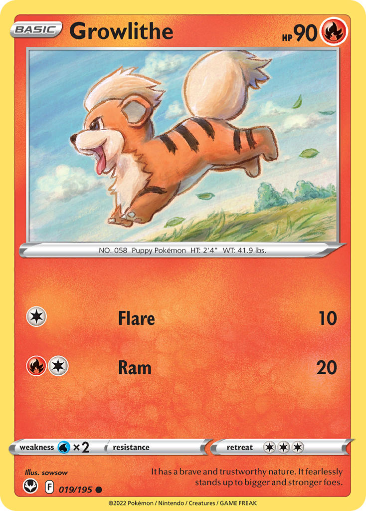 Growlithe 019/195 - POKEMON SWORD & SHIELD: SILVER TEMPEST
