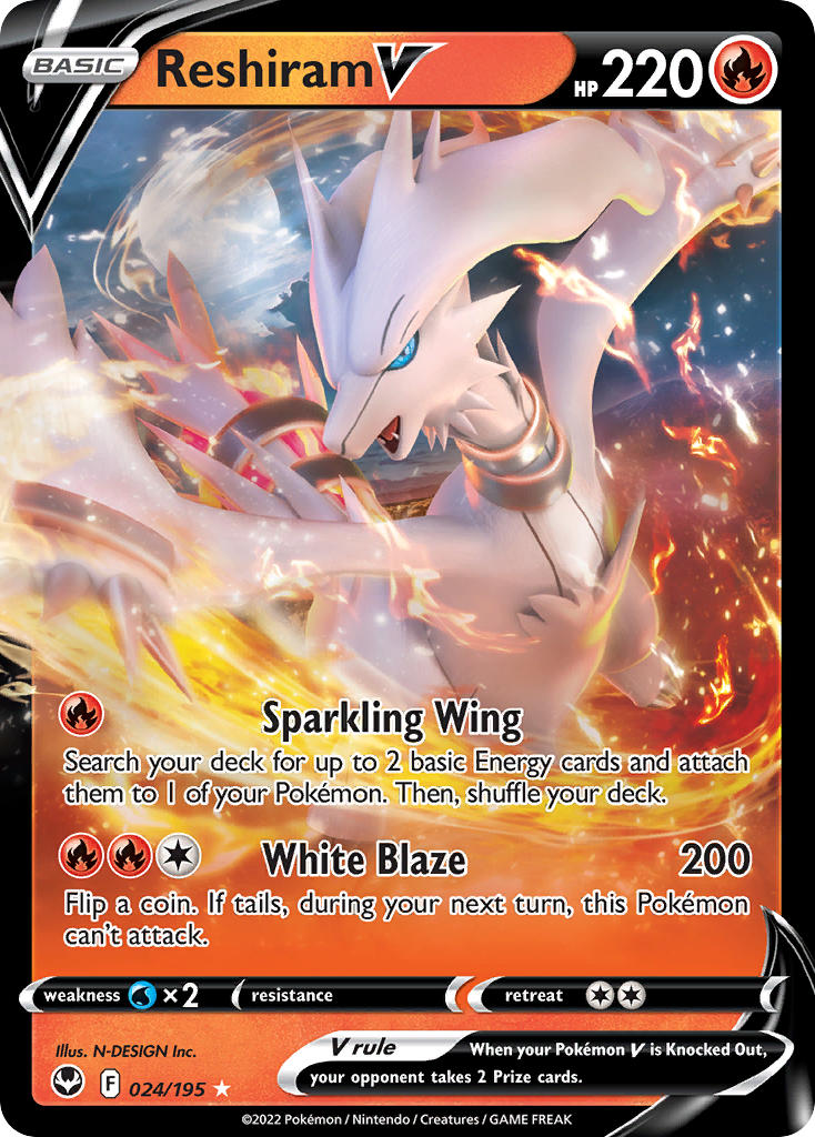 Reshiram V 024/195 - POKEMON SWORD & SHIELD: SILVER TEMPEST