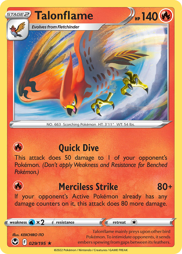 Talonflame 029/195 - POKEMON SWORD & SHIELD: SILVER TEMPEST