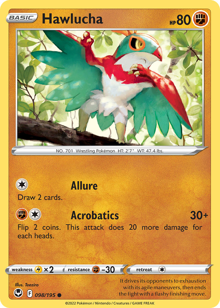 Hawlucha 098/195 - POKEMON SWORD & SHIELD: SILVER TEMPEST