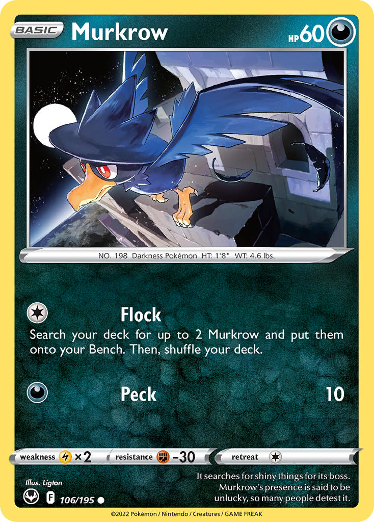 Murkrow 106/195 - POKEMON SWORD & SHIELD: SILVER TEMPEST