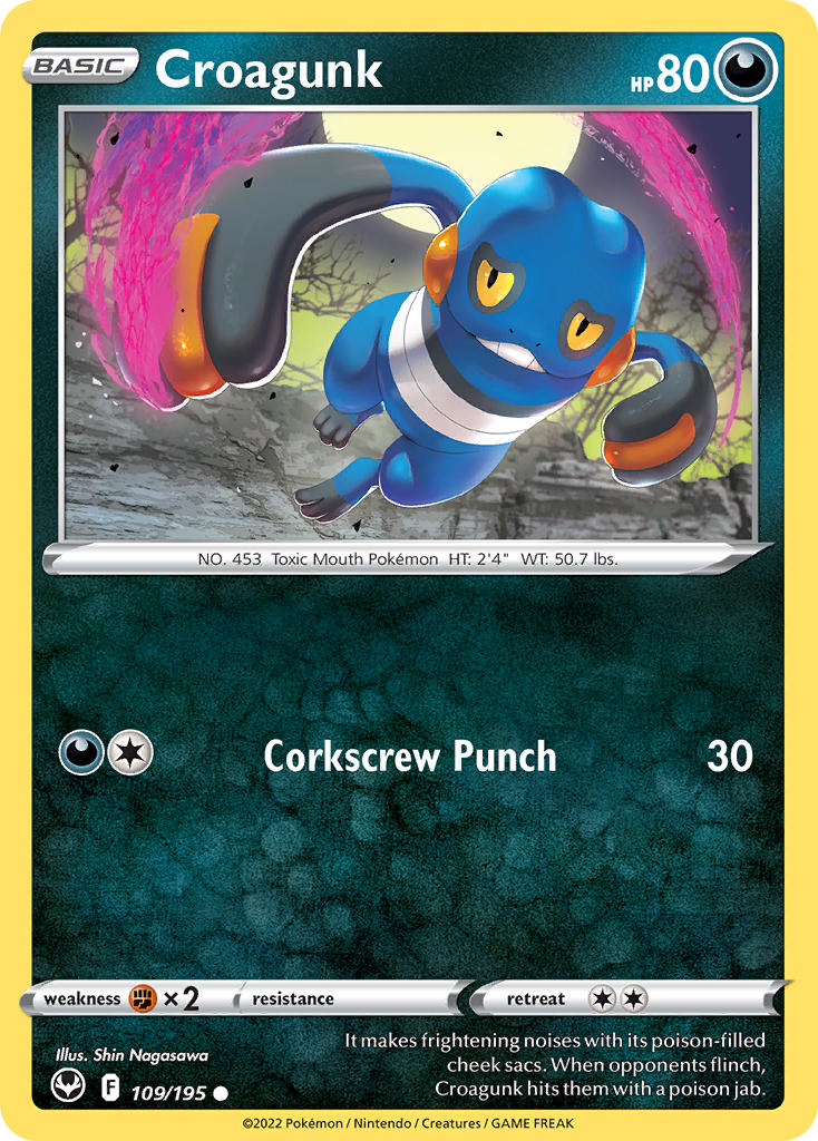 Croagunk 109/195 - POKEMON SWORD & SHIELD: SILVER TEMPEST