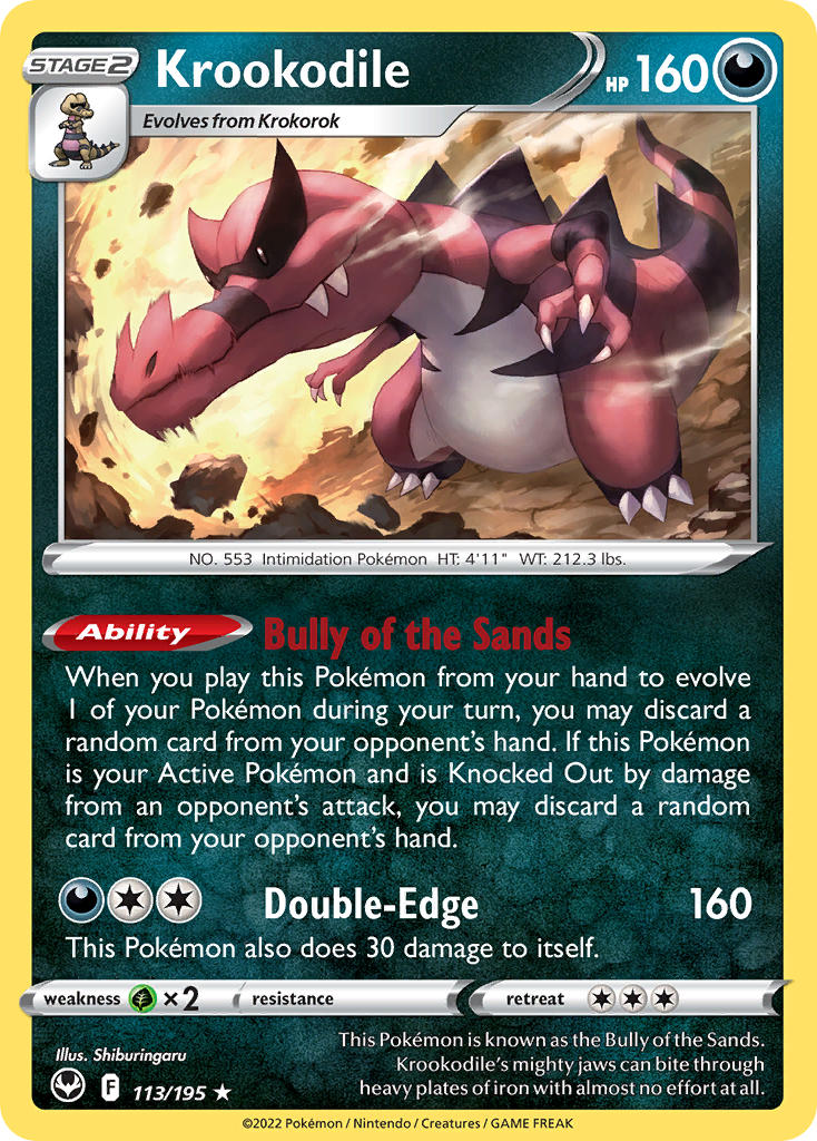 Krookodile 113/195 - POKEMON SWORD & SHIELD: SILVER TEMPEST