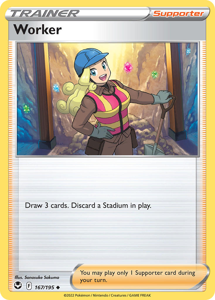 Worker 167/195 - POKEMON SWORD & SHIELD: SILVER TEMPEST