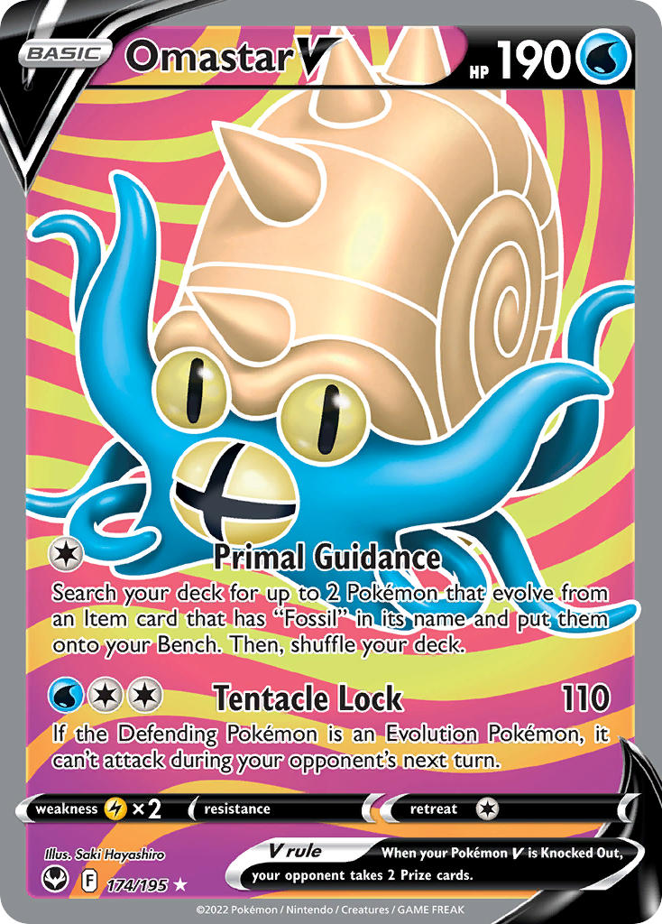 Omastar V 174/195 - POKEMON SWORD & SHIELD: SILVER TEMPEST