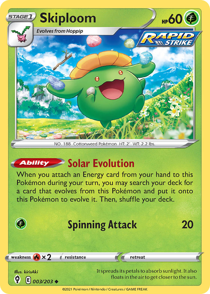 Skiploom 003/203 - POKEMON SWORD & SHIELD: EVOLVING SKIES