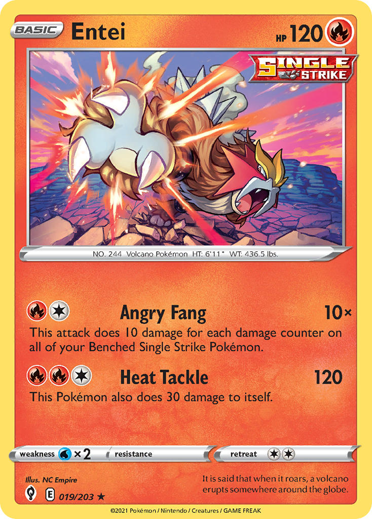 Entei 019/203 - POKEMON SWORD & SHIELD: EVOLVING SKIES