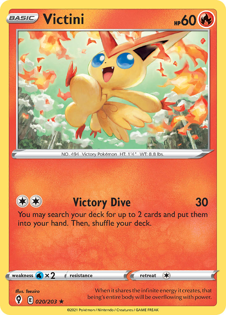 Victini 020/203 - POKEMON SWORD & SHIELD: EVOLVING SKIES