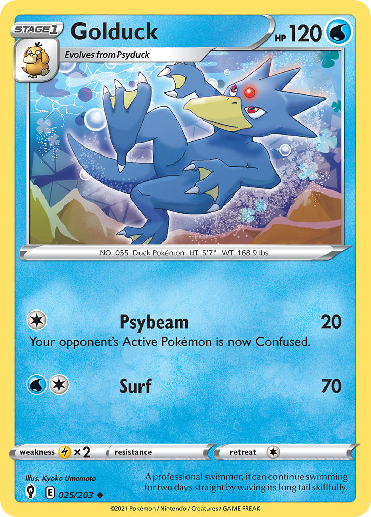 Golduck 025/203 - POKEMON SWORD & SHIELD: EVOLVING SKIES