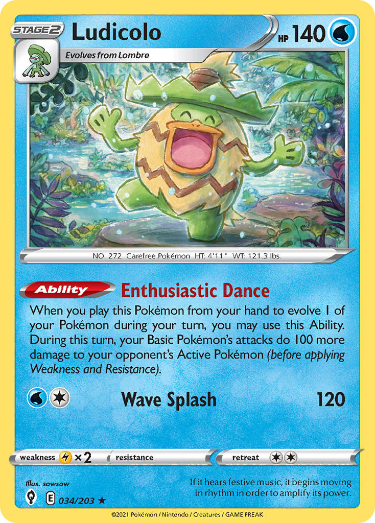 Ludicolo 034/203 - POKEMON SWORD & SHIELD: EVOLVING SKIES