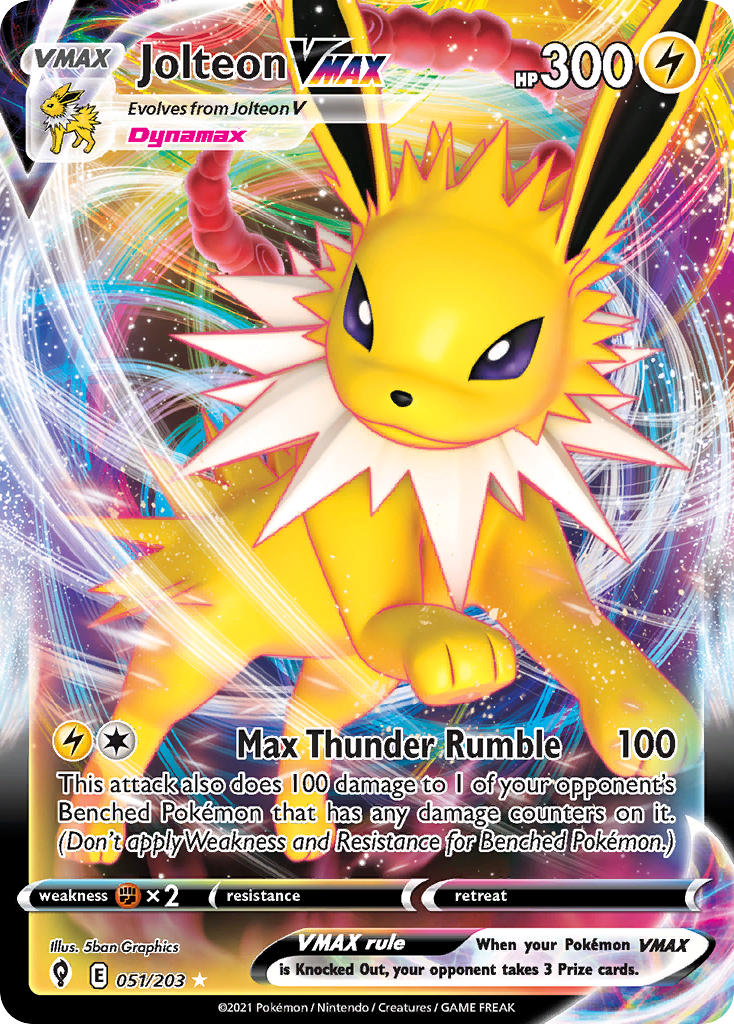 Jolteon VMAX 051/203 - POKEMON SWORD & SHIELD: EVOLVING SKIES