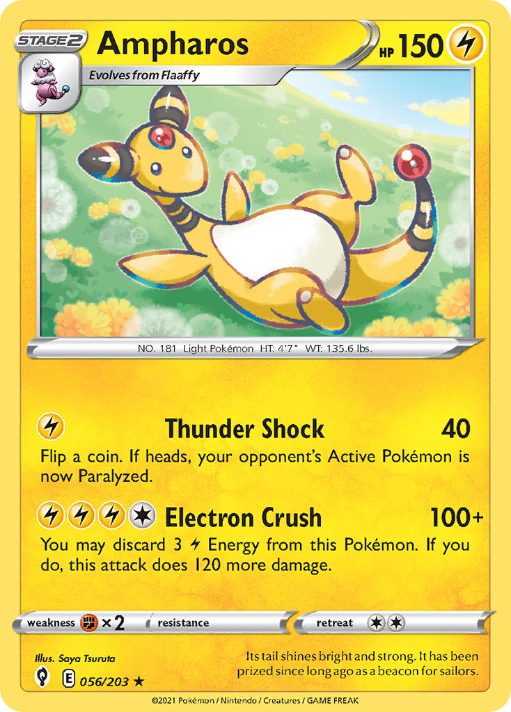 Ampharos 056/203 - POKEMON SWORD & SHIELD: EVOLVING SKIES