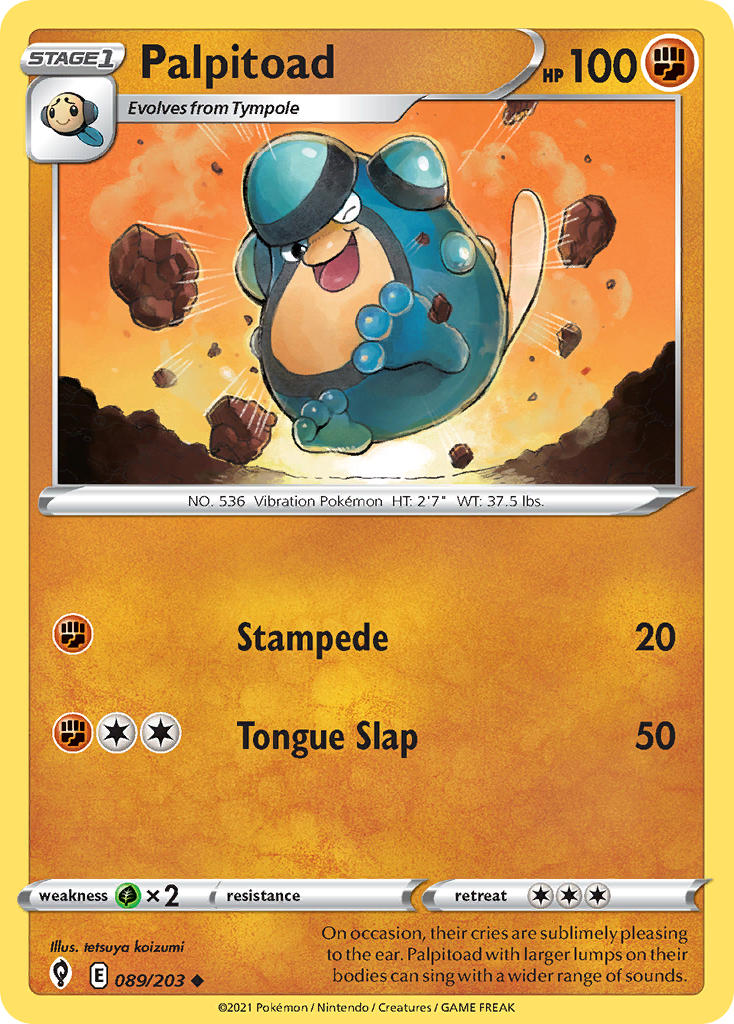 Palpitoad 089/203 - POKEMON SWORD & SHIELD: EVOLVING SKIES