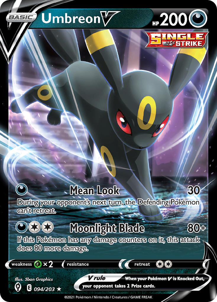 Umbreon V 094/203 - POKEMON SWORD & SHIELD: EVOLVING SKIES